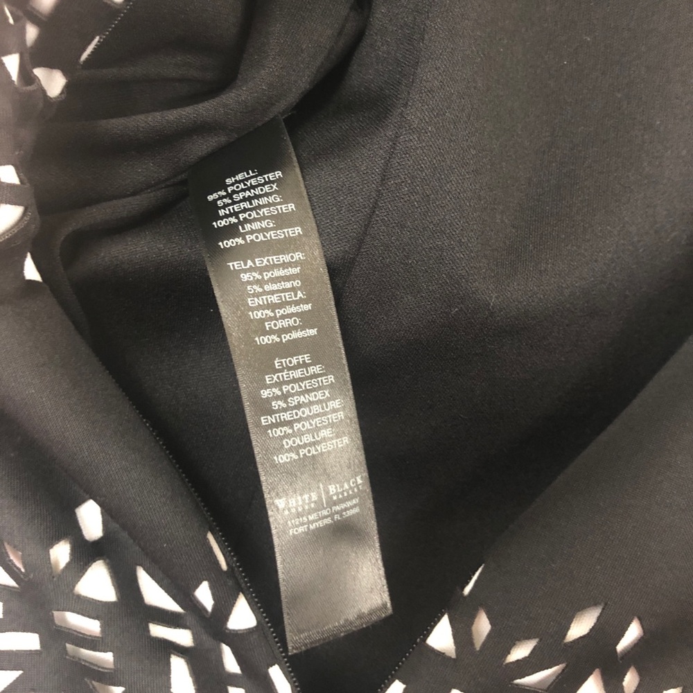 WHBM Sleeveless Textured Cutout Sheath Dress - Picture 8 of 8